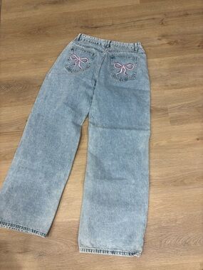 Jeans with Pink Bows